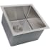 Nantucket Sinks Pro Series SR1515 - 15 Inch Undermount Bar/Prep Sink Angled View