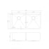 ZLINE SR50D36 - Anton Undermount Double Bowl Kitchen Sink Dimensions
