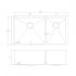 ZLINE SR60D36 - Chamonix Undermount Double Bowl Kitchen Sink Dimensions