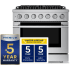 Hauslane PRD36SS - 36 Inch Freestanding Gas Range