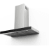 Faber Stilo Collection STGL36SSV - Stilo Smart Wall-Mount Black Glass Chimney Hood