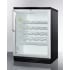 Summit SWC6GBLTBADA - The fully finished black cabinet allows the unit to be used freestanding.