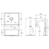 Elkay Fireclay Collection SWUF2520WHFLC - 19 Inch Single Bowl Farmhouse Kitchen Sink Dimension