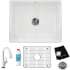 Elkay Fireclay Collection SWUF2520WHFLC - Elkay® Fireclay Single Bowl Farmhouse Sink Kit with Filtered Faucet and Accessories