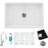 Elkay Fireclay Collection SWUF28179WHFLC - Elkay® Fireclay Single Bowl Farmhouse Sink Kit with Filtered Faucet