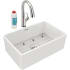 Elkay Fireclay Collection SWUF28179WHFLC - 19 Inch Single Bowl Farmhouse Kitchen Sink Kit with Filtered Faucet