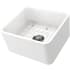 Nantucket Sinks Cape Collection TFCFS20 - 20 Inch Fireclay Farmhouse Kitchen Sink Angled View