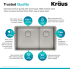 Kraus Standart PRO Series KHU1033210075MB - T304 Stainless Steel Sink with Flawless Wear Resistant Finish
