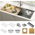 Kraus KWU12045 - KRAUS Kore™ 2-Tier Workstation 45-inch Undermount 16 Gauge Single Bowl Stainless Steel Kitchen Sink with Accessories