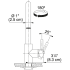 Franke Kubus Series FFP4250 - Faucet Dimension