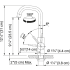 Franke Kubus Series FFB4250 - Faucet Dimension
