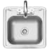 Summerset SNK15D - 15 Inch Stainless Steel Drop-In Kitchen Sink with Hot and Cold Faucet