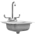 Summerset SNK15D - 15 Inch Stainless Steel Drop-In Kitchen Sink with Hot and Cold Faucet