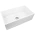 Nantucket Sinks TPS33W - 33 Inch White Fireclay Farmhouse Kitchen Sink