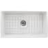 Nantucket Sinks TPS33W - 33 Inch White Fireclay Farmhouse Kitchen Sink