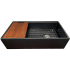 Nantucket Sinks Cape Collection TPS36MB - 36 Inch Reversible Workstation Farmhouse Fireclay Sink