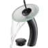Kraus Vessel Mixer Series KGW1700PU10ORBFR - Waterfall Bathroom Faucet with Frosted Glass Disk and Pop-Up Drain in Oil Rubbed Bronze