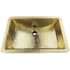 Nantucket Sinks Brightwork Home Collection TRB1914OF - 21 Inch Hand Hammered Brass Rectangle Undermount Bathroom Sink