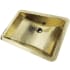 Nantucket Sinks Brightwork Home Collection TRB1914OF - 21 Inch Hand Hammered Brass Rectangle Undermount Bathroom Sink