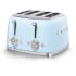 Smeg 50's Retro Design TSF03PBUS - 50's Retro Style Aesthetic 4x4 Slice Toaster