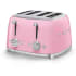 Smeg 50's Retro Design TSF03PKUS - 50's Retro Style Aesthetic 4x4 Slice Toaster