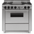 FiveStar TTN3267BW - 36 Inch Freestanding Dual Fuel Range with 4 Open Burners