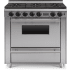 FiveStar TPN3367BW - 36 Inch Freestanding Gas Range with 6 Sealed Burners