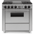 FiveStar TPN3397BW - 36 Inch Freestanding Dual Fuel Range with 4 Sealed Burners