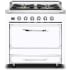 Viking Tuscany Series TVDR3614BWH - 36 Inch Freestanding Professional Dual Fuel Range