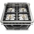 Viking Tuscany Series TVDR3614BNS - 36 Inch Freestanding Dual Fuel Range in Cooktop View