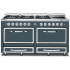 Viking Tuscany Series TVDR6616ISQ - 66 Inch Freestanding Dual Fuel Range in Front View