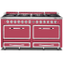 Viking Tuscany Series TVDR6618BVA - 66 Inch Freestanding Dual Fuel Range in Front View