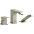 Rohl Zendo TZO10BN - Zendo 3-Hole Deck Mount Tub Filler Trim with Hand Shower in Brushed Nickel
