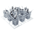 Miele U504 - Cutlery Baskets with 9 compartments sized 4Â¼  x 4Â¼