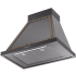 Ilve Nostalgie Collection UANB30BKB - 30 Inch Wall Mount Range Hood in Angled View