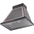Ilve Nostalgie Collection UANB30BKP - 30 Inch Wall Mount Range Hood in Angled View