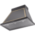 Ilve Nostalgie Collection UANB36BKG - 36 Inch Wall Mount Range Hood in Angled View