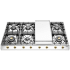 Ilve Nostalgie II Collection UHCP1265FNSSG - ILVE Nostalgie II 48 inch Built-In Gas Cooktop with Griddle in Stainless Steel