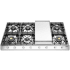 Ilve Professional Plus II UHCP1265FSSLP - Professional Plus II 48 inch Built-In Gas Cooktop with Griddle in Stainless Steel