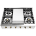 Ilve Nostalgie II Collection UHCP36FNSSG - Nostalgie II 36 inch Built-In Gas Rangetop with Griddle, in Stainless Steel
