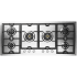 Ilve Panoramagic UHCPMT125SSLP - Panoramagic 48 inch Built-In Gas Cooktop with Total Black Brass Burners, in Stainless Steel (6 Sealed Burners)