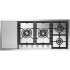 Ilve Professional Plus II UHCPT125FSS - Professional Plus II 48 inch Built-In Gas Cooktop with Total Black Brass Burners, in Stainless Steel (6 Sealed Burners + Left Griddle)