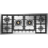 Ilve Professional Plus II UHCPT125SS - Professional Plus II 48 inch Built-In Gas Cooktop with Total Black Brass Burners, in Stainless Steel (6 Sealed Burners)