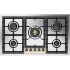 Ilve Nostalgie II Collection UHCPT95NSSG - Nostalgie II 36 inch Built-In Gas Cooktop with Total Black Brass Burners, in Stainless Steel