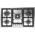Ilve Professional Plus II UHCPT95SS - Professional Plus II 36 inch Built-In Gas Cooktop with Total Black Brass Burners, in Stainless Steel (5 Sealed Burners)