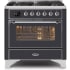 Ilve Majestic II Collection UM096DNS3MGC - 36 Inch Matte Graphite Natural Gas Freestanding Range
