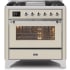 Ilve Majestic II Collection UM09FDNS3AWCLP - 36 Inch Freestanding Dual Fuel Range in Front View
