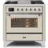 Ilve Majestic II Collection UM09FDNS3AWC - 36 Inch Antique White Natural Gas Freestanding Range