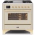 Ilve Majestic II Collection UM09FDNS3AWGLP - 36 Inch Freestanding Dual Fuel Range in Front View