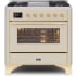 Ilve Majestic II Collection UM09FDNS3AWG - 36 Inch Antique White Natural Gas Freestanding Range